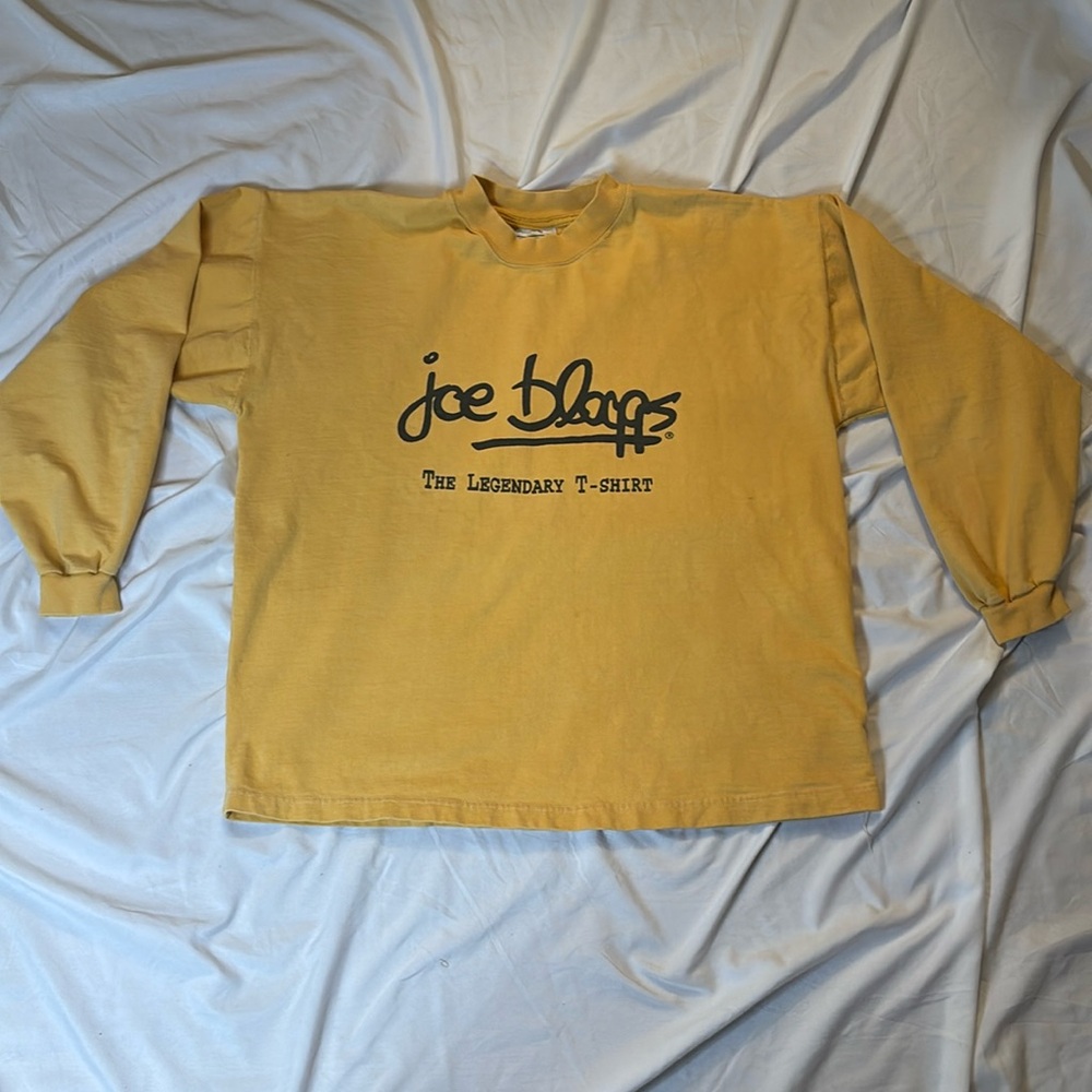 Vintage 90s y2K Joe bloggs “the legendary t-shirt” yellow size XL
